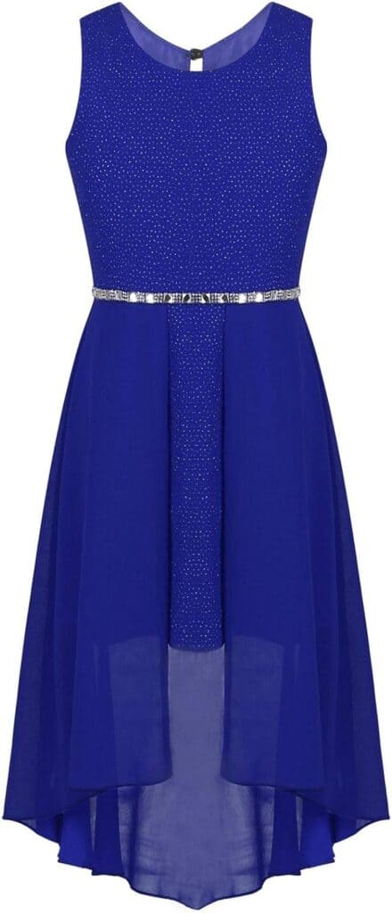 blue high waist princess christmas dress walk through dress