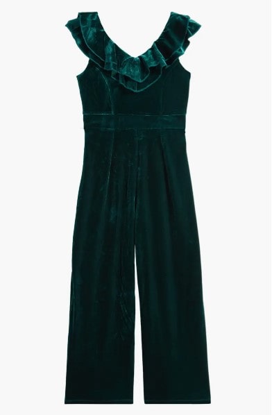 green velvet Christmas jumper