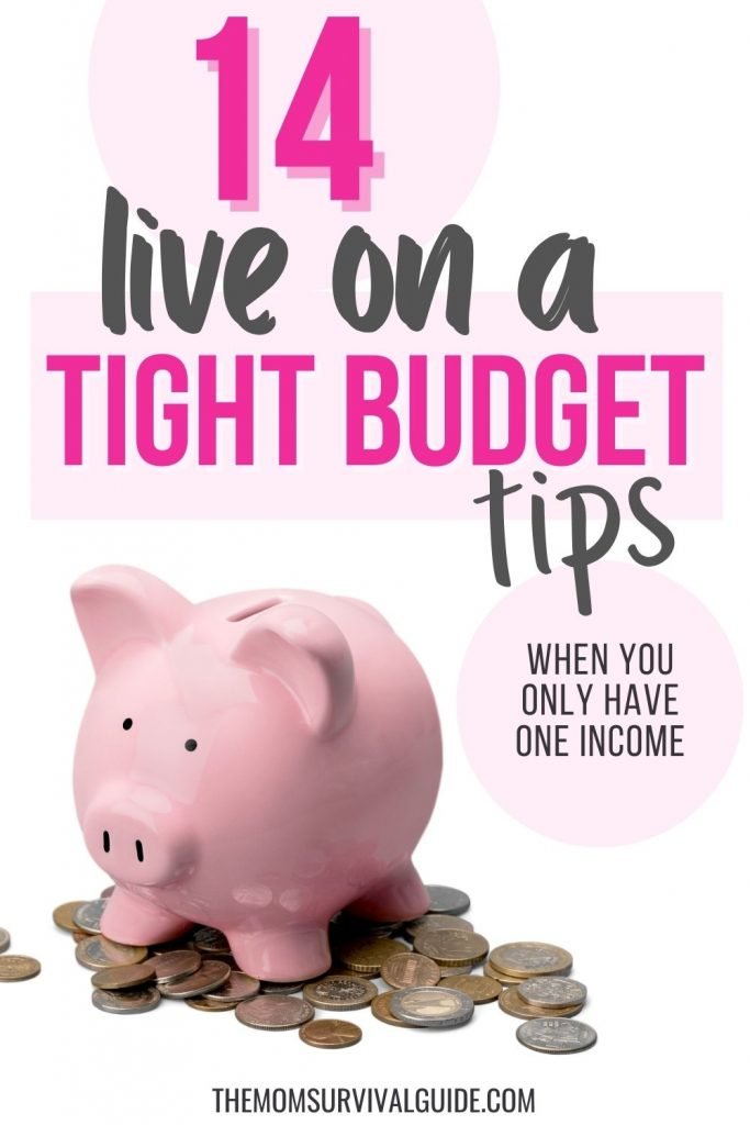 pink piggy bank pin for how to live on a tight budget