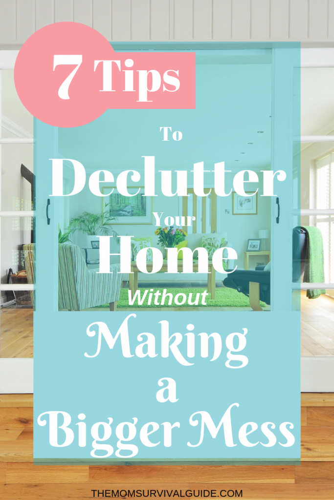 Declutter your home with these ideas to simplify the process. Includes a checklist to start decluttering your bedroom, kitchen, closet, and more. #declutter #organization #momlife #bedroom #kitchen #closet #simplify