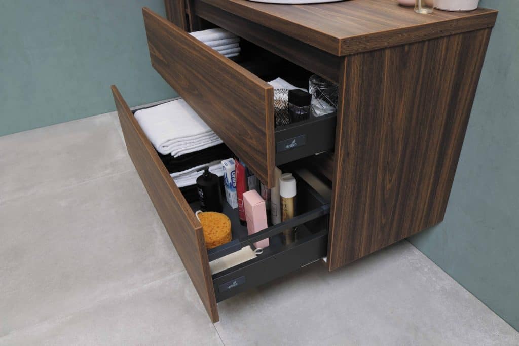 2 deep bathroom drawers