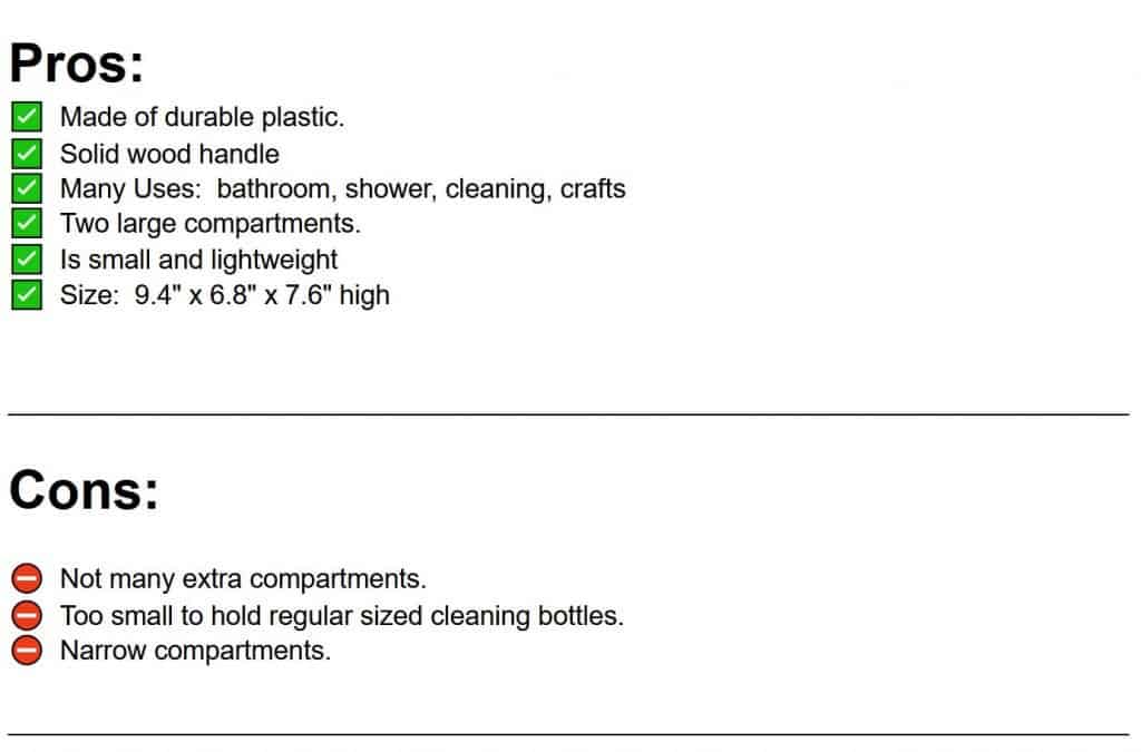 pros and cons list of pretty cleaning caddy