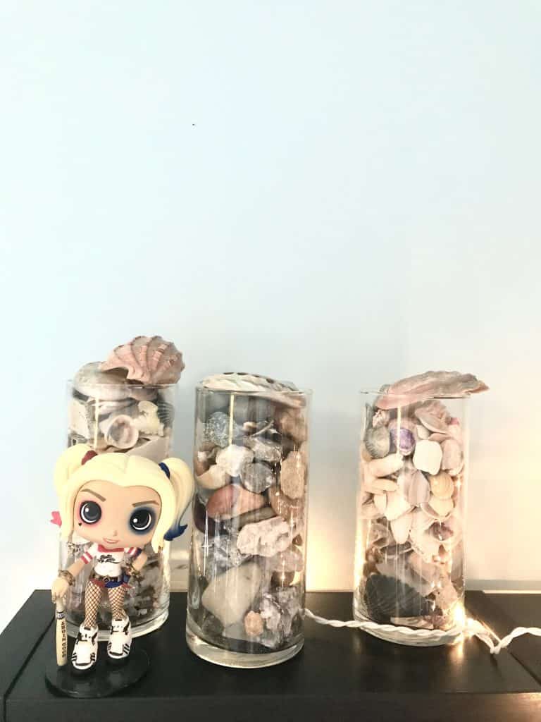organization of shell collection using glass hurricanes