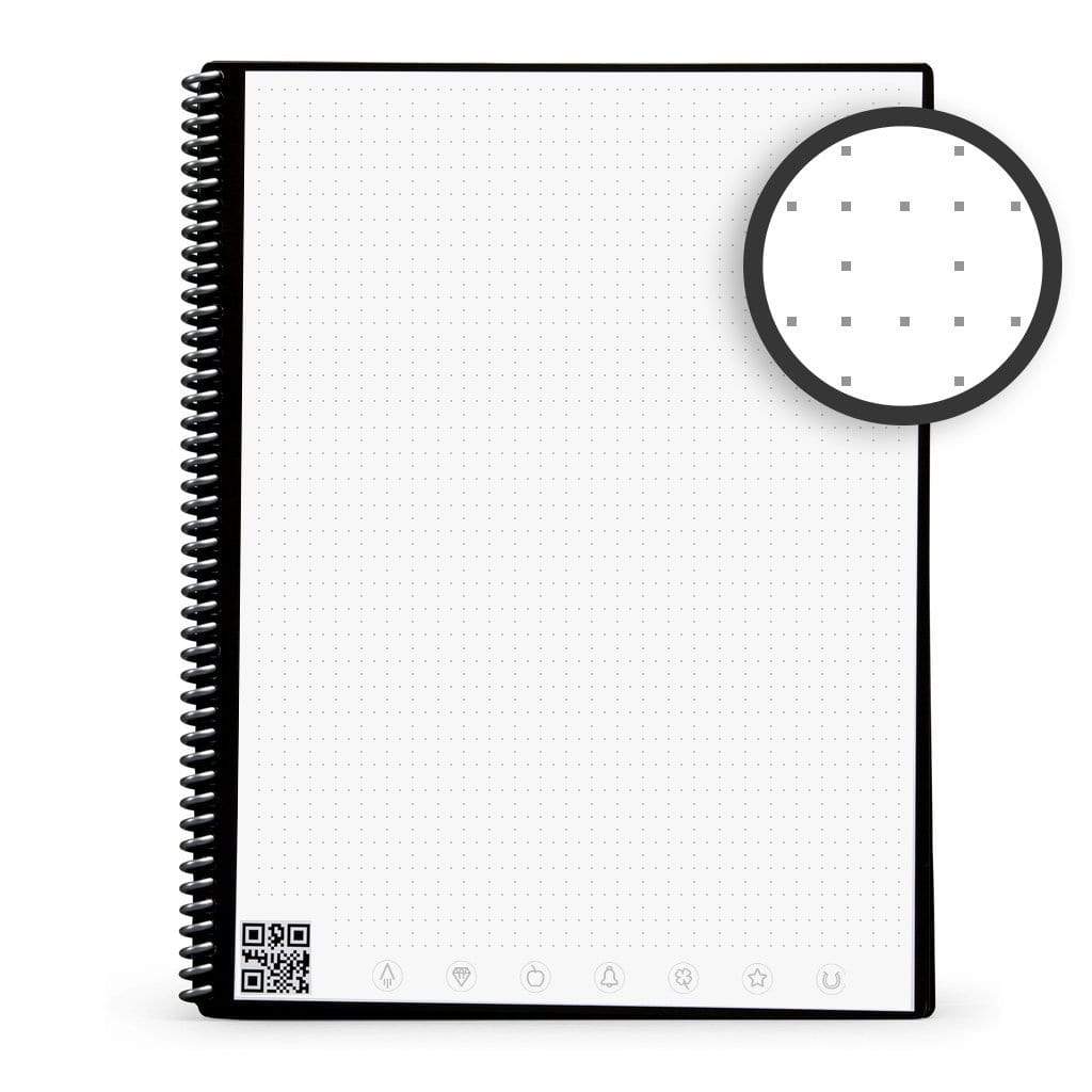 inside dotted page of Rocketbook erasable notebook