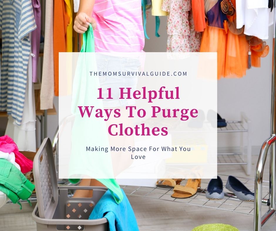purge clothes feature image woman removing clothes from closet