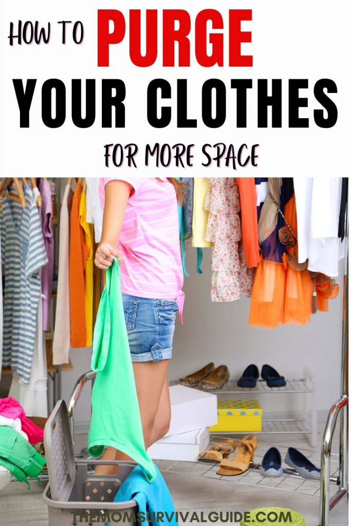purge clothes pin woman purging clothes form closet