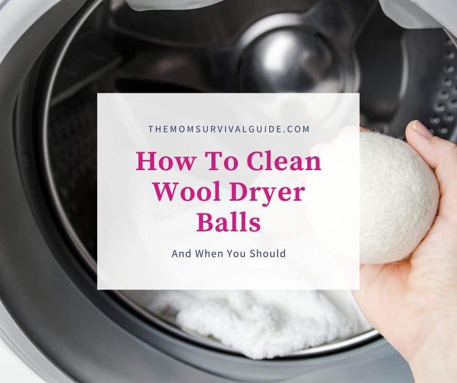 how to clean wool dryer balls by putting them in the washing machine feature image