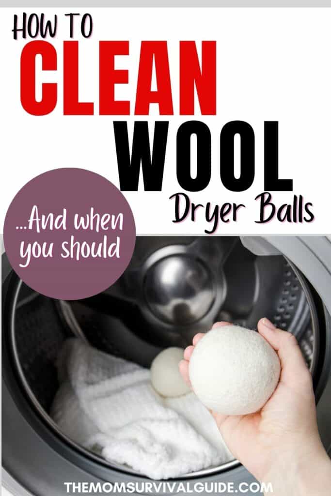how to clean wool dryer balls by putting them in the washing machine pin