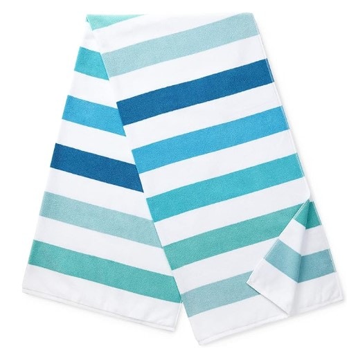 striped cabana beach towel oversized